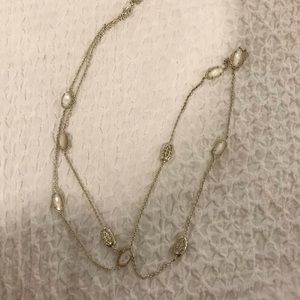 Kendra Scott Gold Mother of Pearl Necklace
